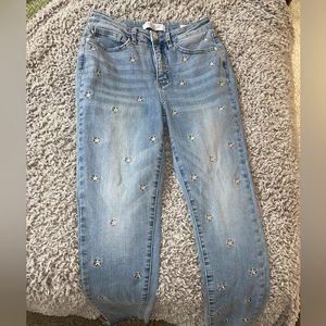 Judy blue long skinny jeans with stars
